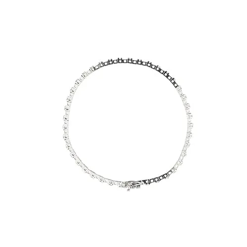 Тенис гривна - от 18-каратово бяло злато и диаманти 0,54 ct