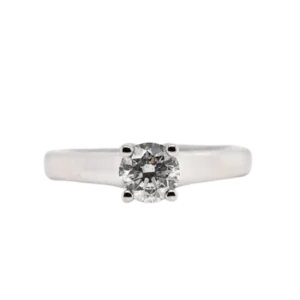 Пръстен Солитер от 18-каратово бяло злато с диамант 0,750 ct