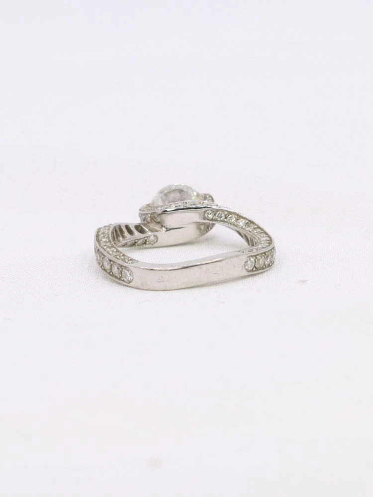 Пръстен Солитер бяло злато с брилянтни диаманти 0,90 ct