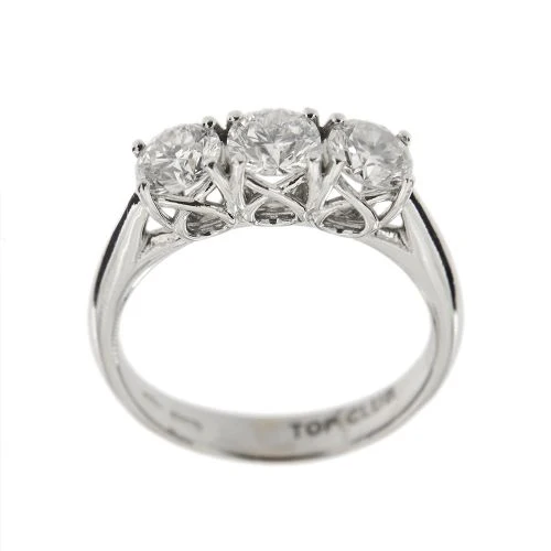 Пръстен трилогия - Диаманти 1,17 ct в 18 ct бяло злато