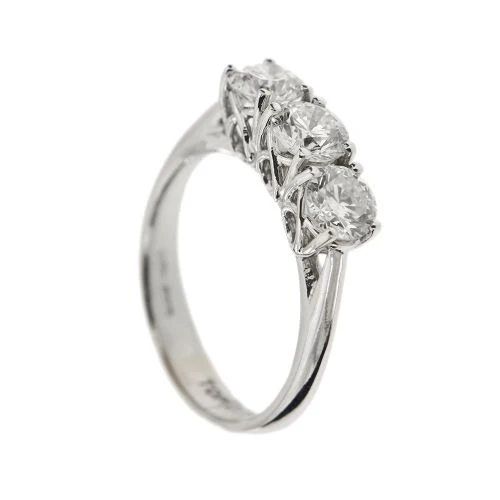 Пръстен трилогия - Диаманти 1,17 ct в 18 ct бяло злато