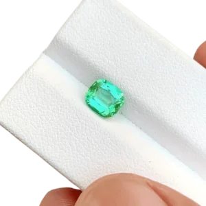 Син зелен турмалин 1.38cts HGTL сертификат