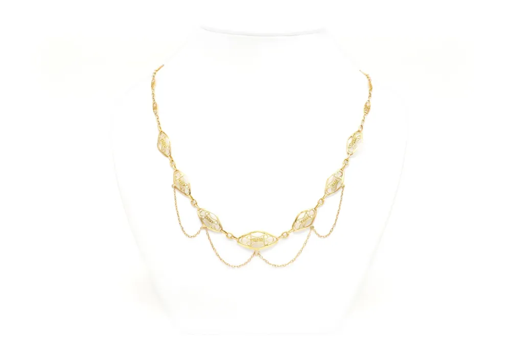 Колие от жълто злато