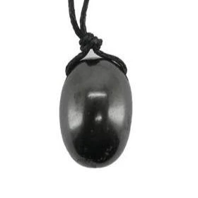 Колие с висулка яйце шунгит