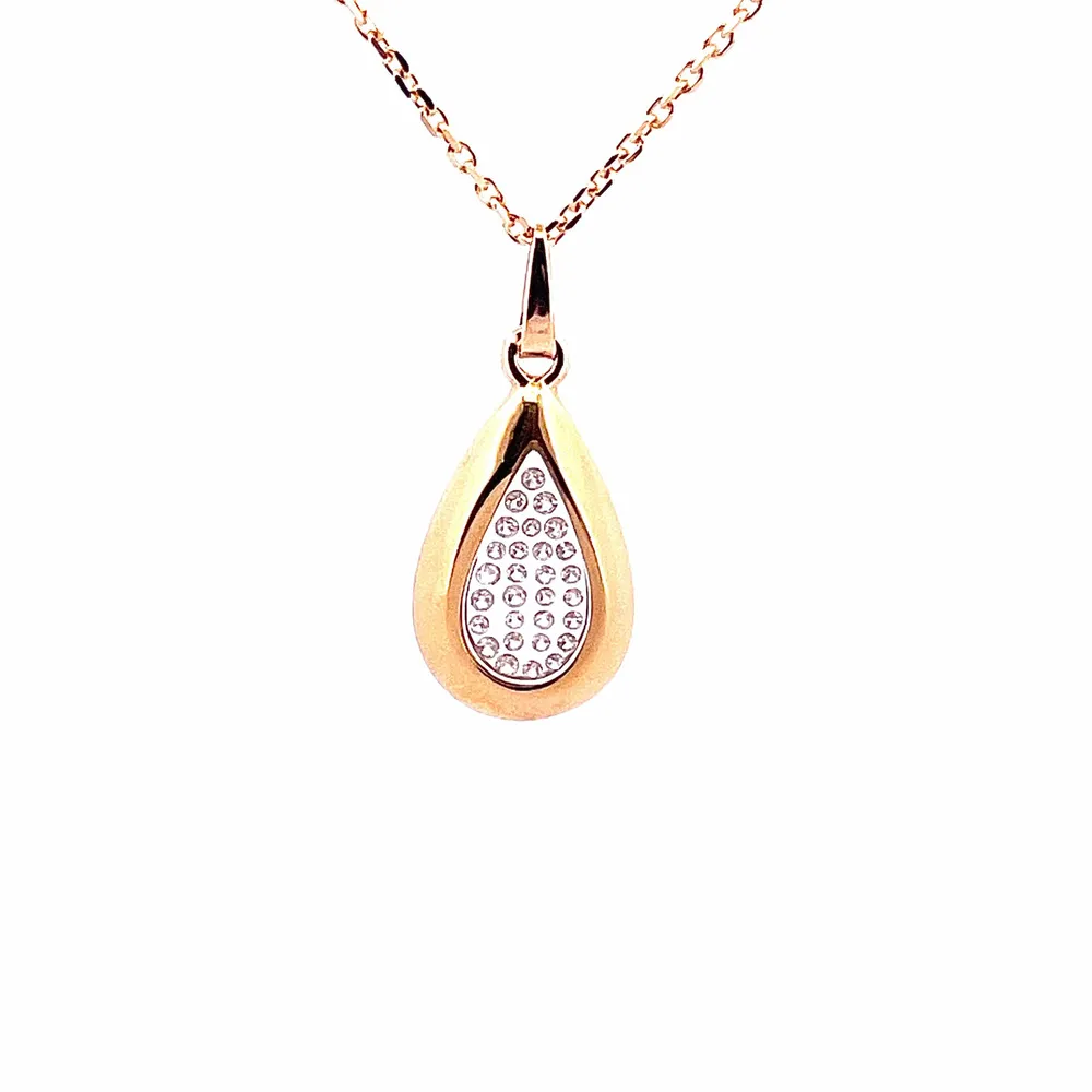 Диамантена верига от 18K жълто злато + висулка
