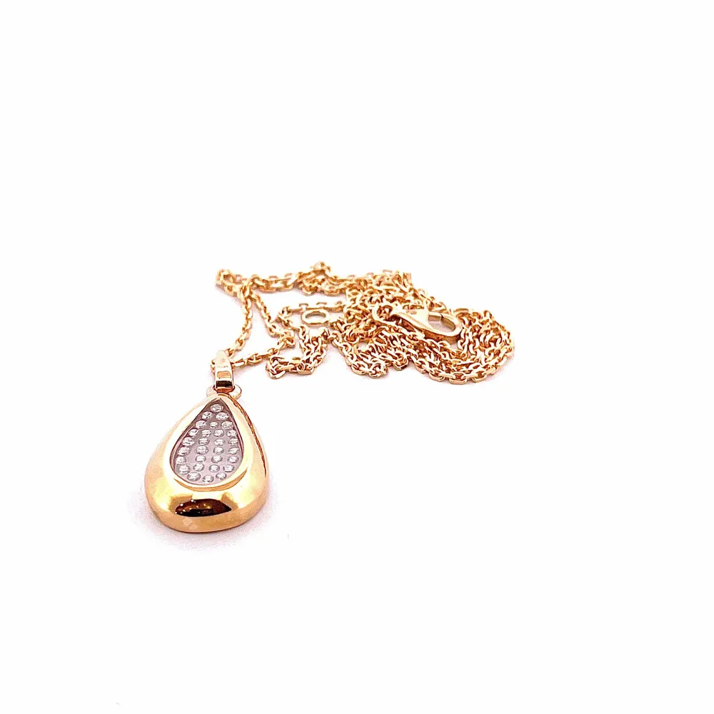 Диамантена верига от 18K жълто злато + висулка