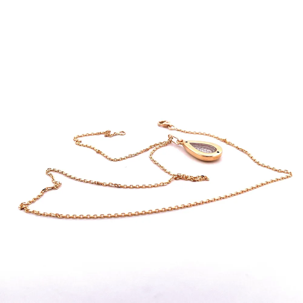 Диамантена верига от 18K жълто злато + висулка