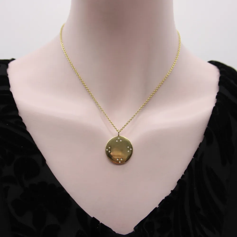 Me & Ro - Тибетско огледално колие от 18K злато и диаманти