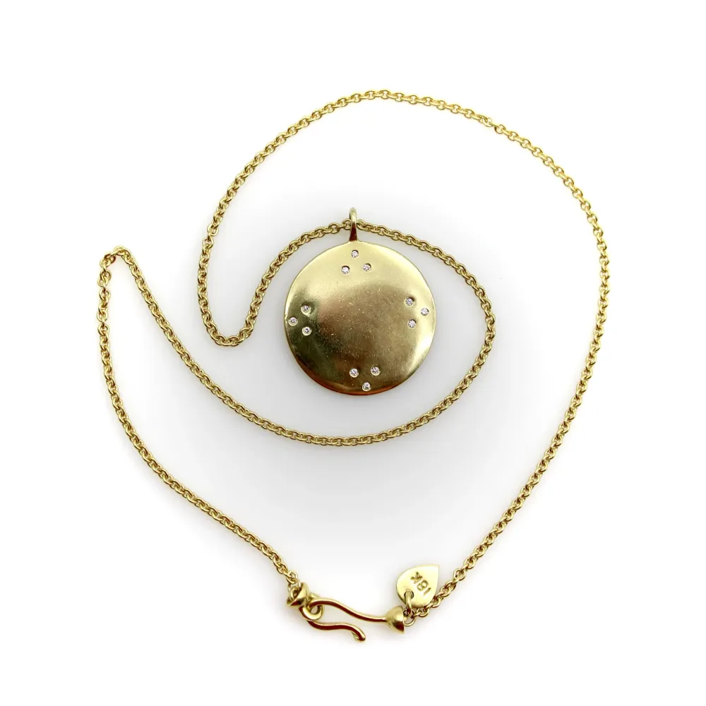 Me & Ro - Тибетско огледално колие от 18K злато и диаманти