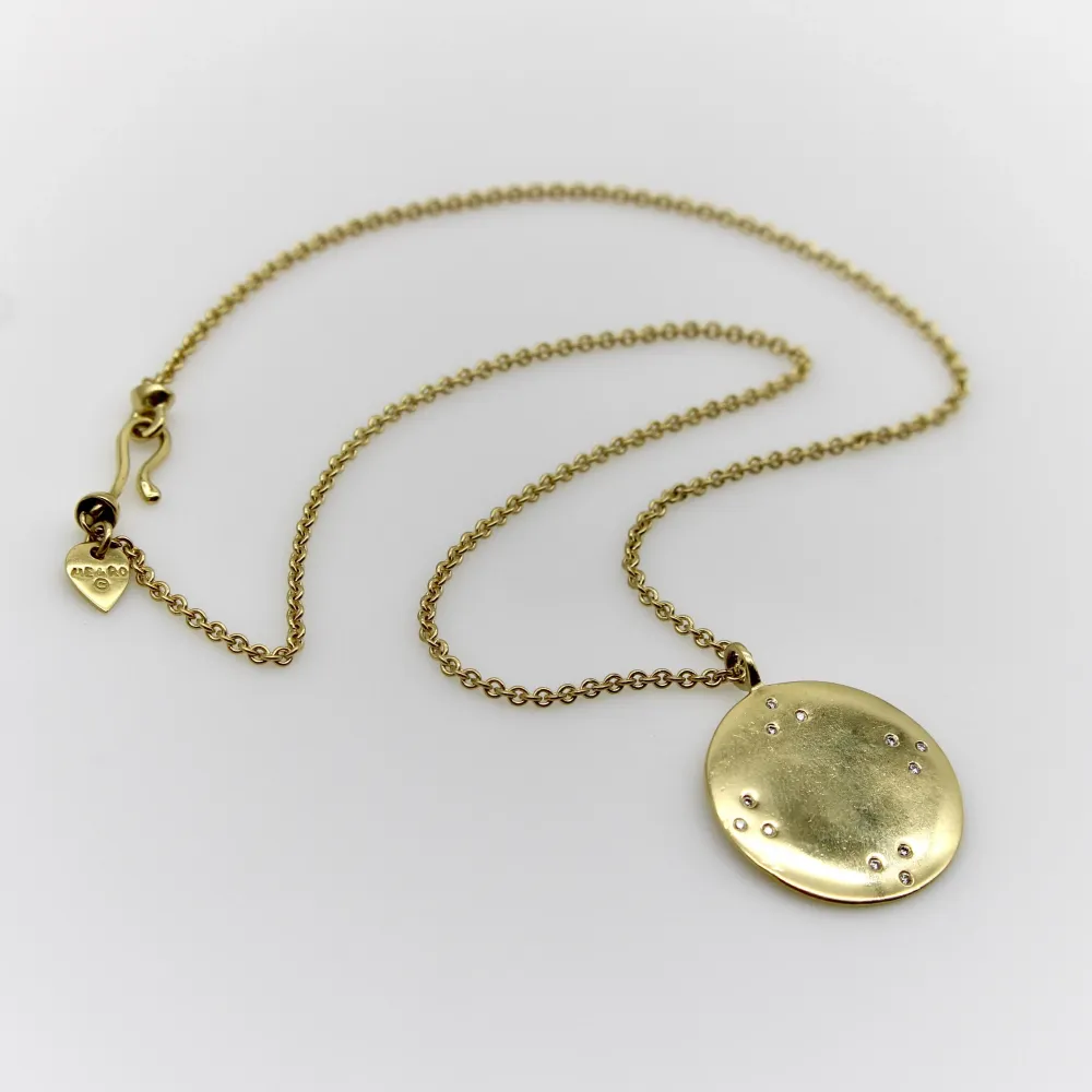 Me & Ro - Тибетско огледално колие от 18K злато и диаманти