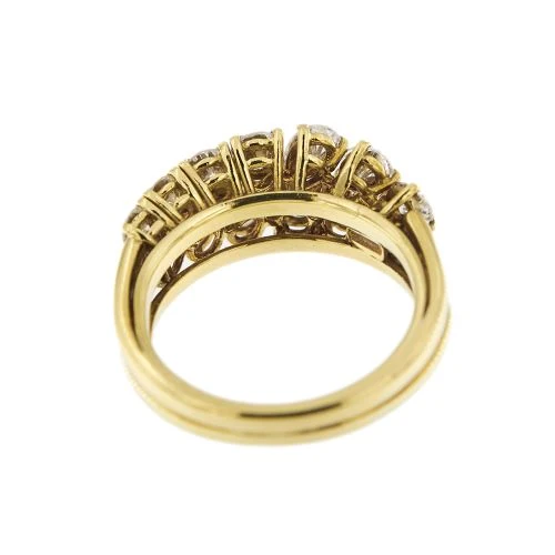 Пръстен ривиера - Пръстен от 18-каратово жълто злато и диаманти 2,24 ct