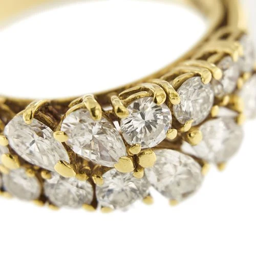 Пръстен ривиера - Пръстен от 18-каратово жълто злато и диаманти 2,24 ct