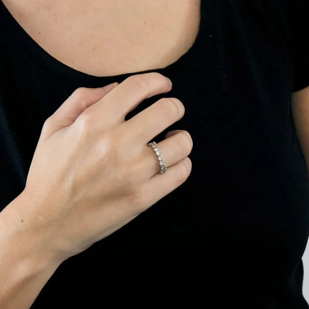 Сватбена халка Американски диаманти от бяло и жълто злато 2.28 ct