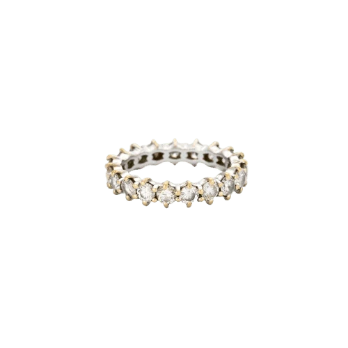Сватбена халка Американски диаманти от бяло и жълто злато 2.28 ct