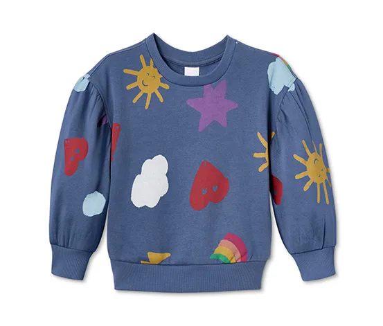 Детска блуза от органичен памук, многоцветна