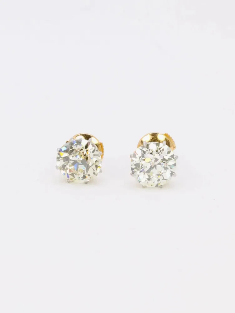 3,37 ct стари диамантени обеци