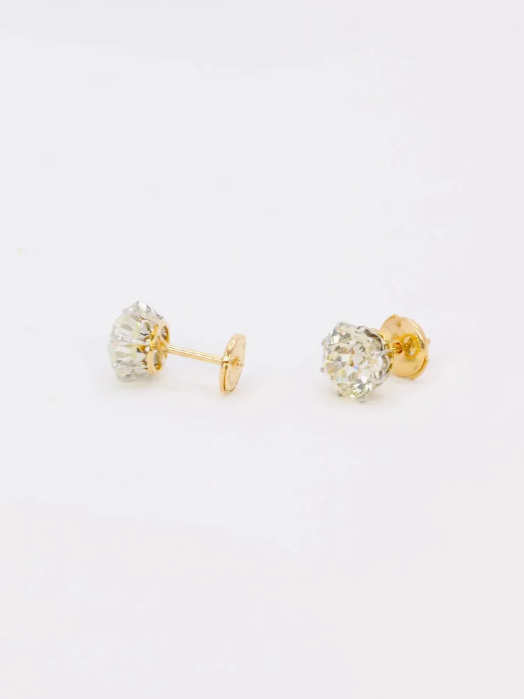 3,37 ct стари диамантени обеци