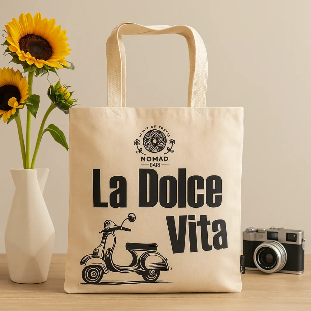 Основна торба тип „тоте“ Натурална 4oz – La Dolce Vita