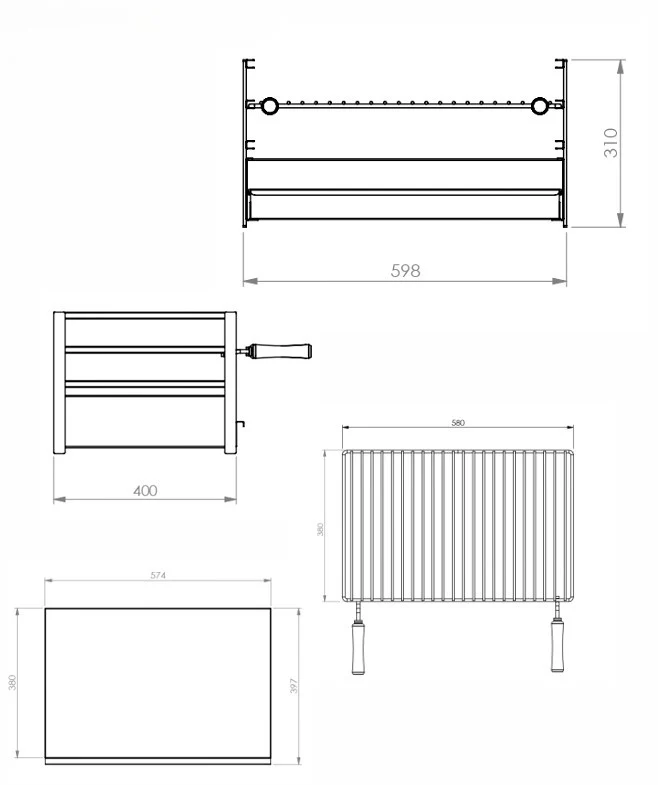 Поставяема желязна скара 60x40 AC54F