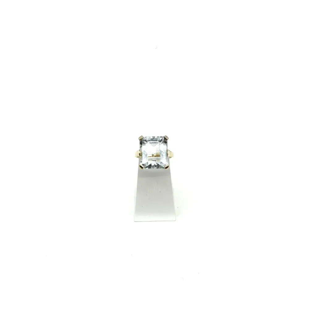 Пръстен от жълто злато 750 хилядни с аквамарин 7,47 ct