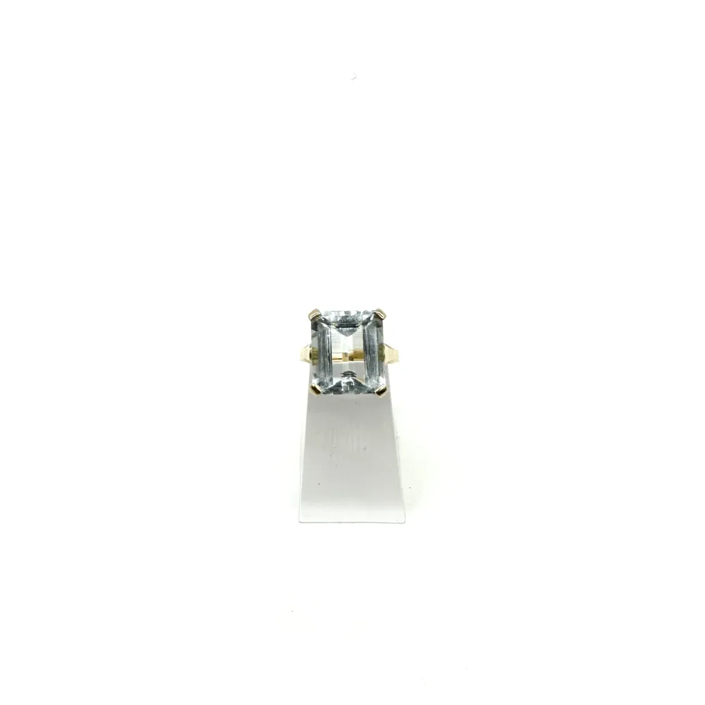 Пръстен от жълто злато 750 хилядни с аквамарин 7,47 ct