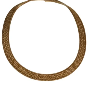 Ретро огърлица от жълто злато Връзка полски