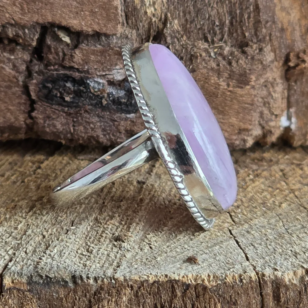 Пръстен с кункозит от сребро | Модел 1