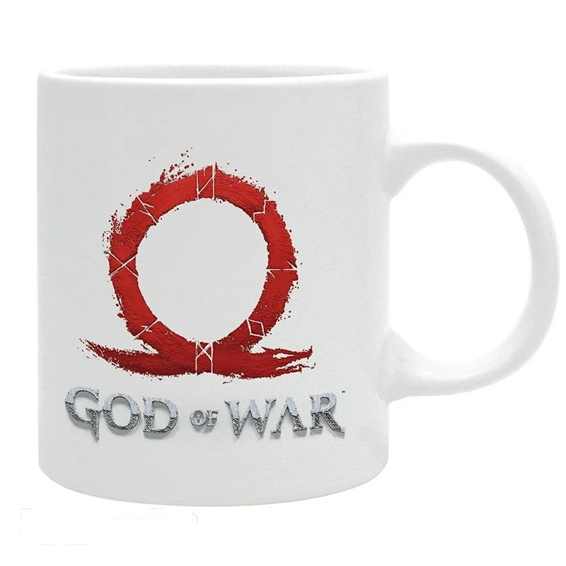 Чаша ABYSTYLE GOD WAR, Logo, Порцелан, Бяла