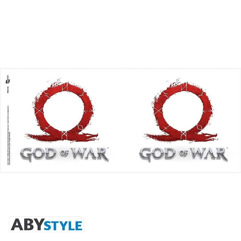 Чаша ABYSTYLE GOD WAR, Logo, Порцелан, Бяла