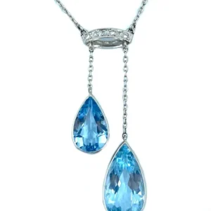 Огърлица Aquamarine Diamond Lavallière