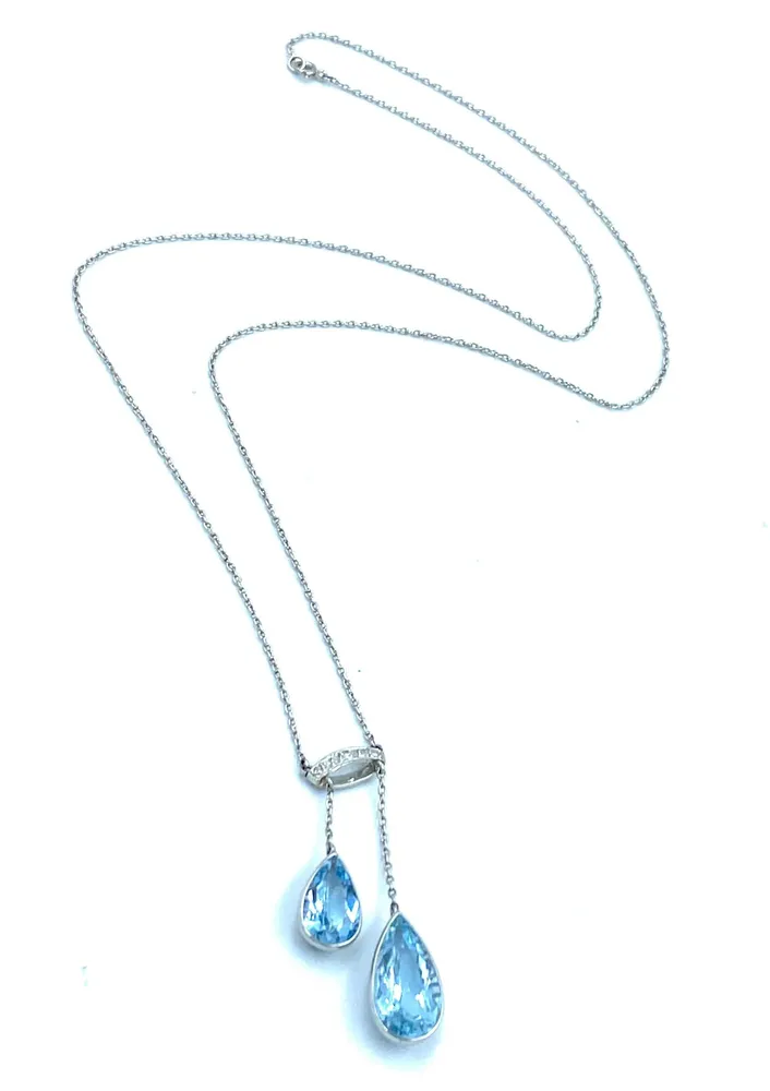 Огърлица Aquamarine Diamond Lavallière