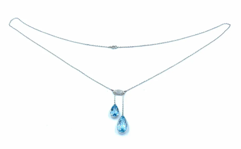 Огърлица Aquamarine Diamond Lavallière