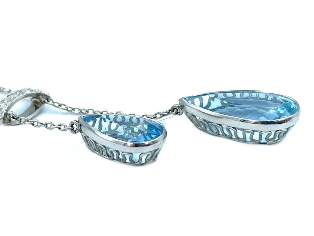 Огърлица Aquamarine Diamond Lavallière
