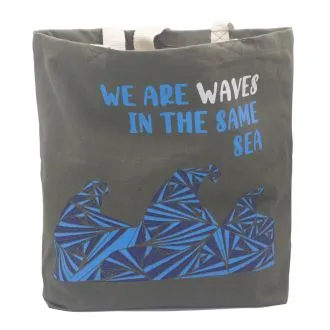 Памучна торба, сива We Are Waves