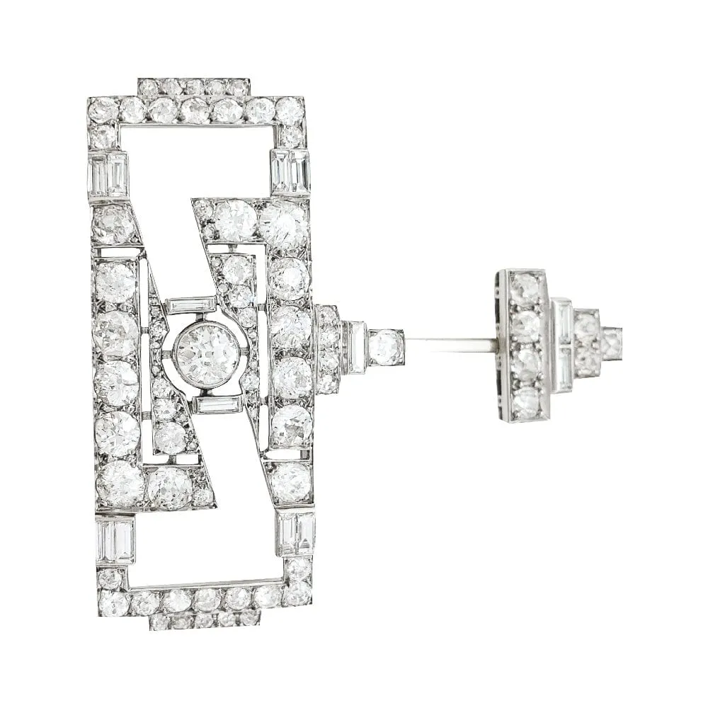 ПИН Art Deco в Платина и диаманти.