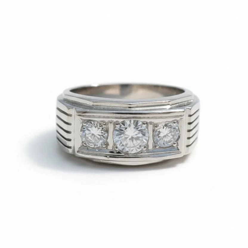 Art Deco - Пръстен от Платина с инкрустирани диаманти 1,17 ct