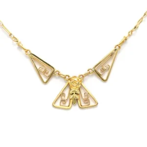 Колие Art Deco от жълто злато 18 карата