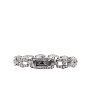 Часовник Art Deco от 18K бяло злато и диаманти