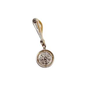 Висулка мишена Art Deco от 18K злато и Платина, диаманти с розова шлифовка