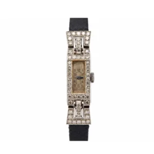 Часовник Art Deco 1920 в Платина и диаманти