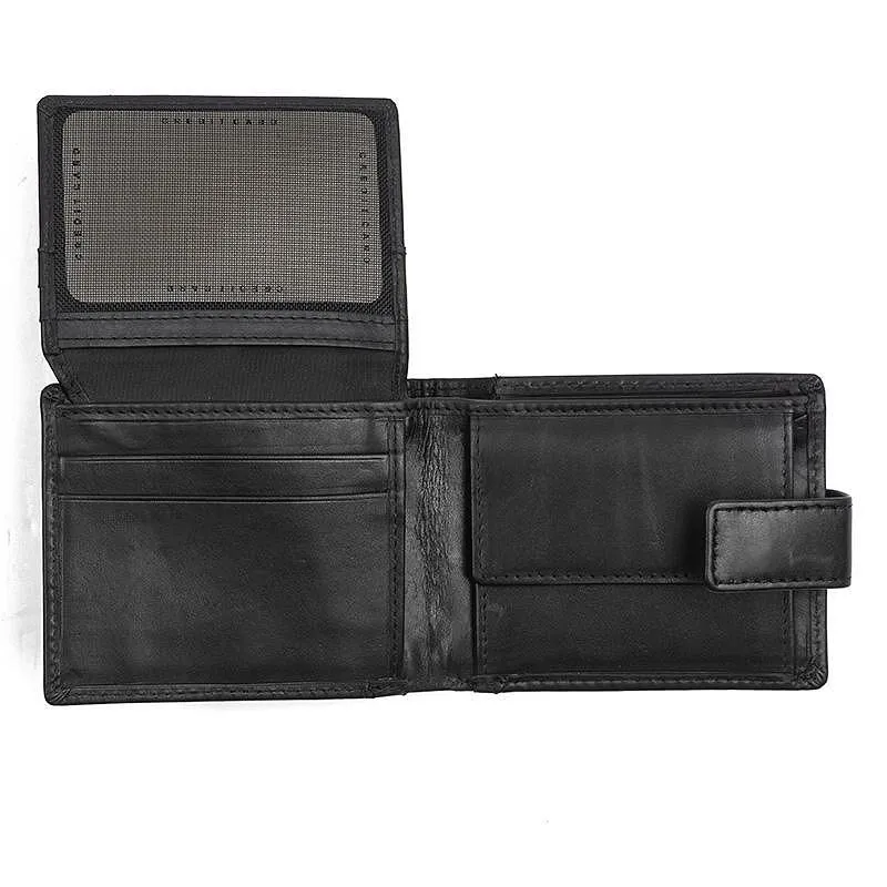 AS4001BL: Мъжки черен портфейл Auto Set с лого на Mercedes