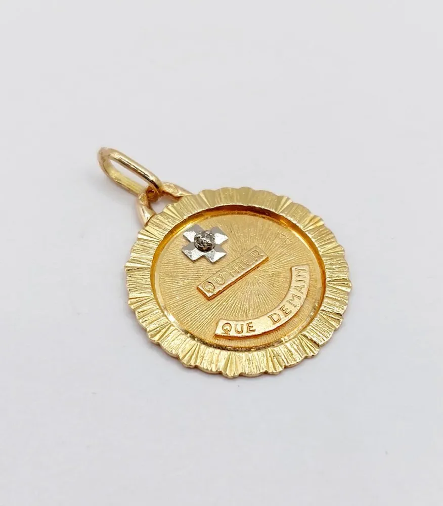 Augis - Медальон за любов 20 мм от 18K розово злато и диамант