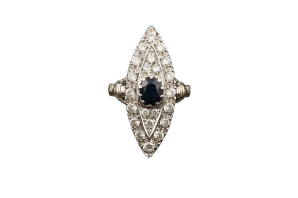 Bacio d’Oriente - Пръстен Figaró от бяло злато, сапфир и диаманти