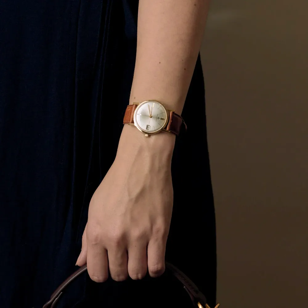 Baume et Mercier - Eterna Matic - Часовник от стомана с позлата с кръгъл корпус и автоматичен механизъм