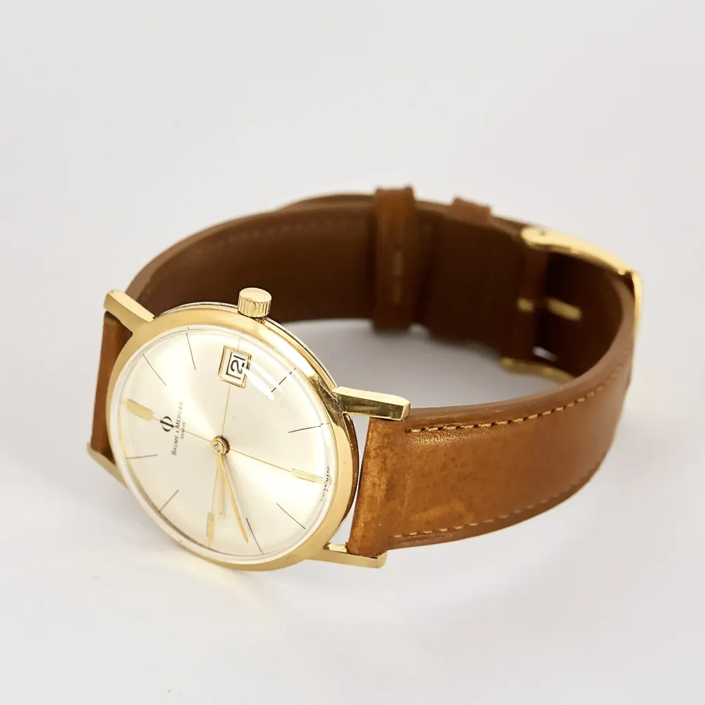 Baume et Mercier - Eterna Matic - Часовник от стомана с позлата с кръгъл корпус и автоматичен механизъм