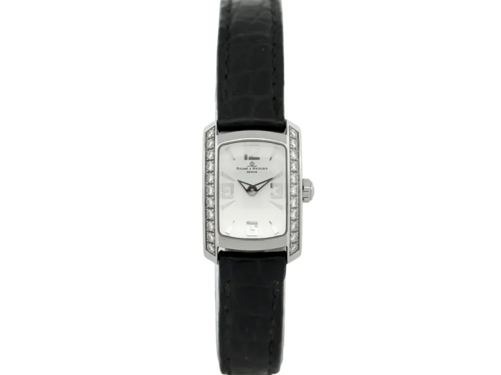 Baume et Mercier Hampton - Дамски кварцов часовник от стомана и диаманти 26 мм