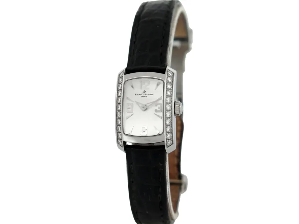 Baume et Mercier Hampton - Дамски кварцов часовник от стомана и диаманти 26 мм