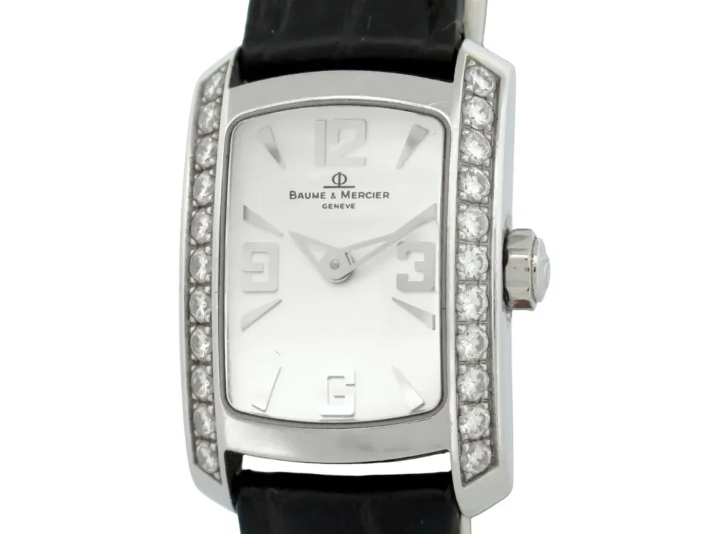 Baume et Mercier Hampton - Дамски кварцов часовник от стомана и диаманти 26 мм
