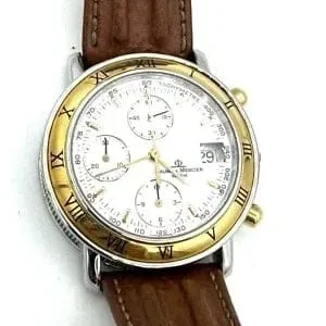 Baume & Mercier Transpacific - Хронограф часовник от 18-каратово жълто злато и стомана