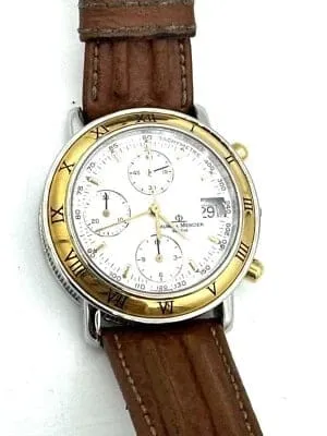 Baume & Mercier Transpacific - Хронограф часовник от 18-каратово жълто злато и стомана